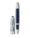 Montblanc Meisterstuck The Origin Collection Doue Legrand Precious Resin Rollerball Pen In Blue