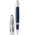 Montblanc Meisterstuck Solitaire Doue Blue Hour Classique Ballpoint Pen 112891 In Blue