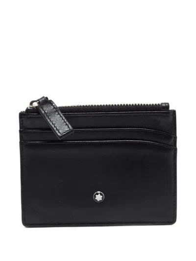 Pre-owned Montblanc Meisterstück Zip Card Holder In Black