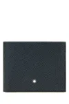 Montblanc Textured Leather Wallet And Cardholder In Blue