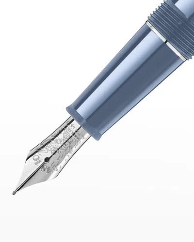 Montblanc Men's #145 Meisterstück Glacier Doué Fountain Pen In Blue
