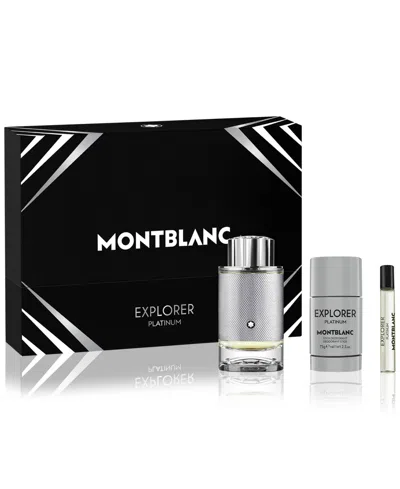 Montblanc Men's 3-pc. Explorer Platinum Eau De Parfum Gift Set In White