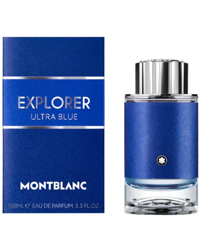 Montblanc Men's 3.3oz Explorer Ultra Blue Eau De Parfum In Transparent