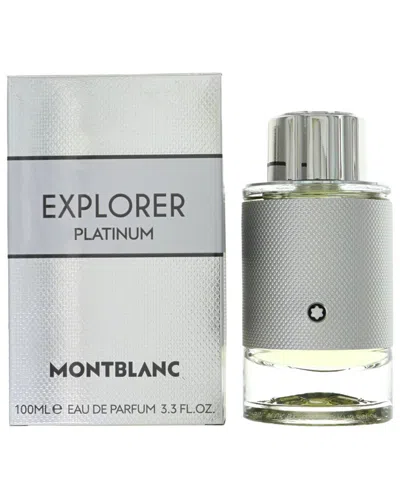 Montblanc Men's 3.4oz Explorer Platinum Edp Spray In Transparent