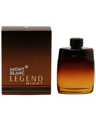 Montblanc Men's 3.4oz Legend Night Eau De Toilette Spray In Brown