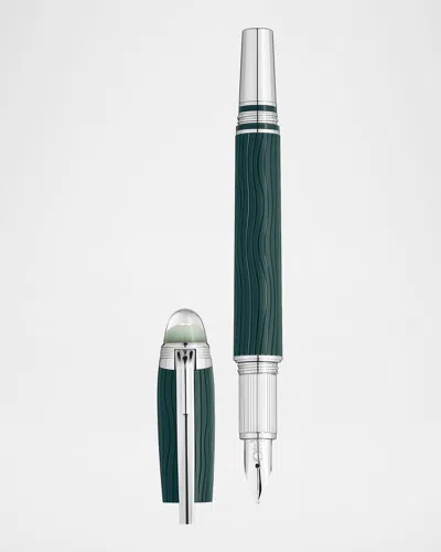 Montblanc Men & Apos;s Starwalker Polargreen Precious Resin Fountain Pen In Green