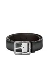 Montblanc Men's Brown Leather Belt In Gray