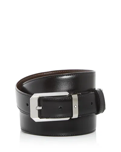 Montblanc Reversible Leather Belt In Black/ Brown