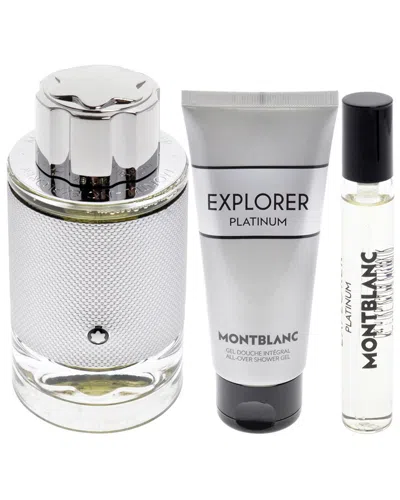 Montblanc Men's Explorer Platinum 3pc Gift Set