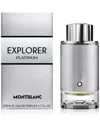 Montblanc Men's Explorer Platinum Eau De Parfum Spray, 6.7 Oz. In No Color