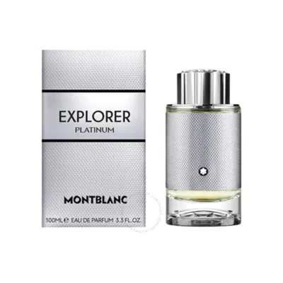 Montblanc Men's Explorer Platinum Edp Spray 3.38 oz (tester) Fragrances 3386460135849 In Gray