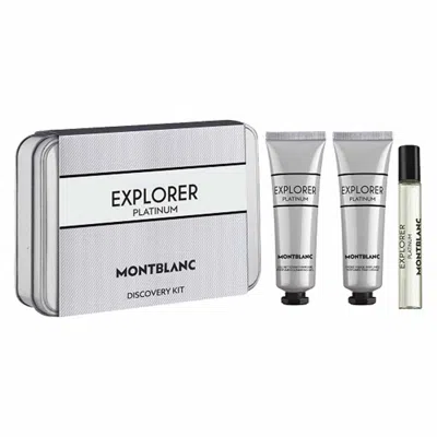 Montblanc Men's Explorer Platinum Gift Set Fragrances 3386460138598 In Silver