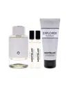 Montblanc Men's Explorer Platinum Parfum 4pc Gift Set In Multi