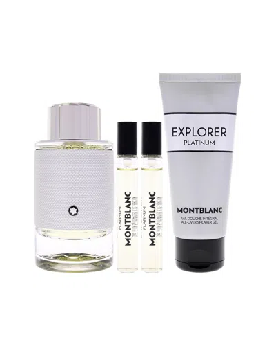Montblanc Men's Explorer Platinum Parfum 4pc Gift Set In Multi