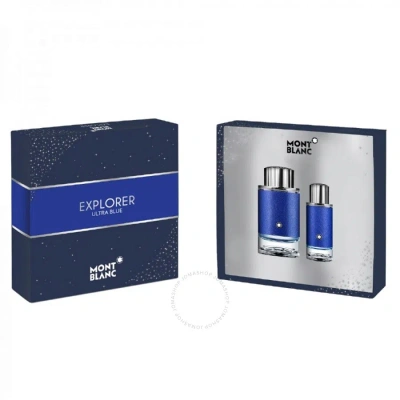 Montblanc Men's Explorer Ultra Blue Gift Set Fragrances 3386460128049 In Blue / Pink