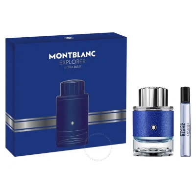 Montblanc Men's Explorer Ultra Blue Gift Set Fragrances 3386460130554 In Blue / Pink