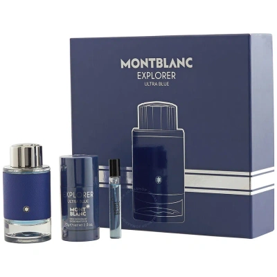 Montblanc Men's Explorer Ultra Blue Gift Set Fragrances 3386460130561 In Blue / Pink