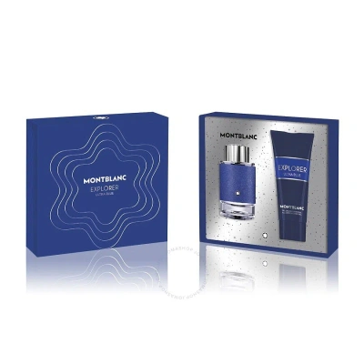 Montblanc Men's Explorer Ultra Blue Gift Set Fragrances 3386460132268 In Blue / Pink