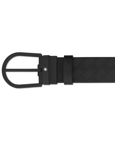 Montblanc Men's Extreme 3.0 Leather Horseshoe Buckle Belt In Black