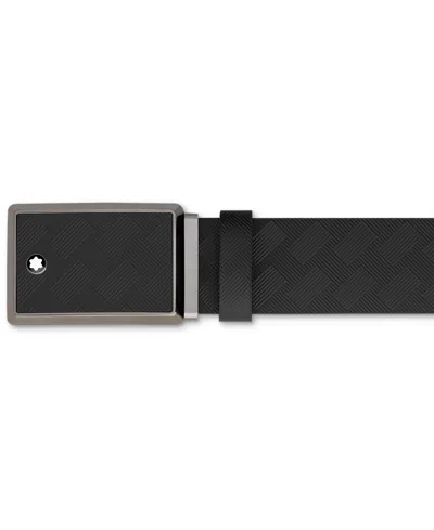 MONTBLANC MEN'S EXTREME 3.0 LEATHER RECTANGULAR BUCKLE BELT