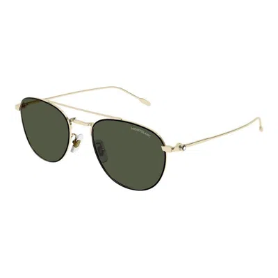 Montblanc Men's Gold Aviator Sunglasses