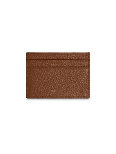 Montblanc Men's Grain Leather Card Holder In Red