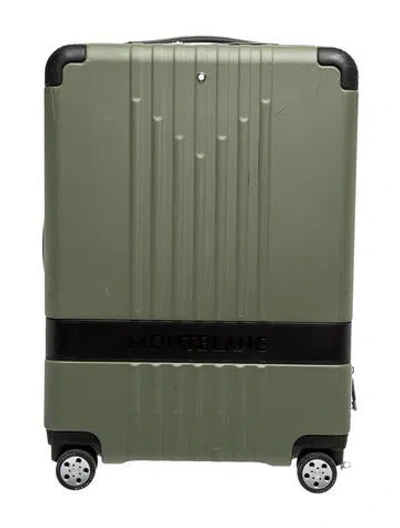 Pre-owned Montblanc Men's Green  Polycarbonate Suitcase.