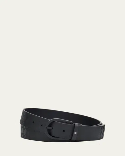 Montblanc Men's Horseshoe-buckle Extreme 3.0 Leather Belt In Black