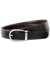 Montblanc Men's Horseshoe Buckle Italian Leather Belt In Silver