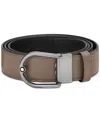 Montblanc Men's Horseshoe Buckle Leather Belt In Brown