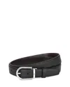 Montblanc Mens Reversible Leather Belt In Black/brown