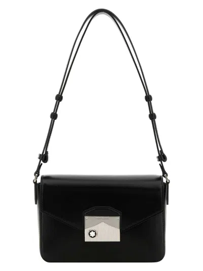 Montblanc Men's Leather Meisterstuck Shoulder Bag In Black