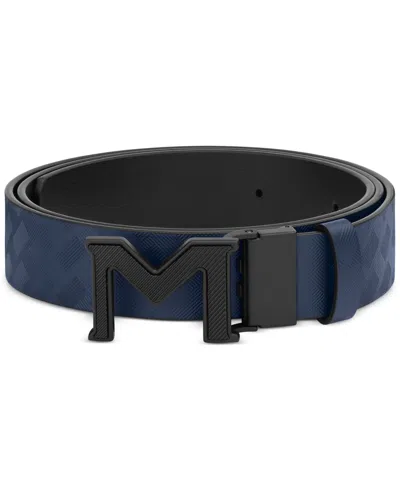 Montblanc Men's M Pin Buckle Reversible Leather Belt In Black