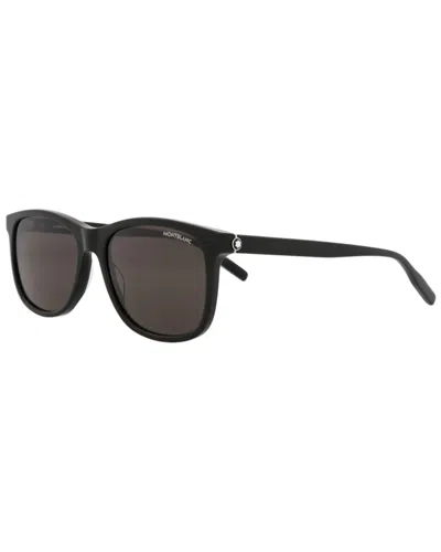 Montblanc Men's Mb0013s 56mm Sunglasses In Black