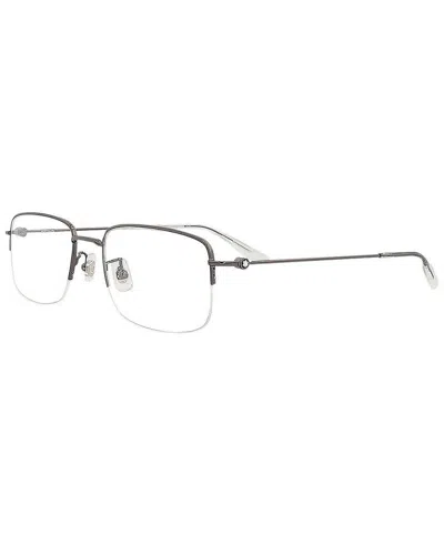 Montblanc Men's Mb0084ok 55mm Optical Frames In Metallic