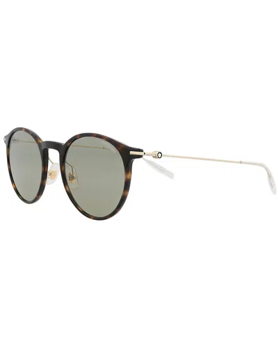 Montblanc Men's Mb0097s 50mm Sunglasses In Gold