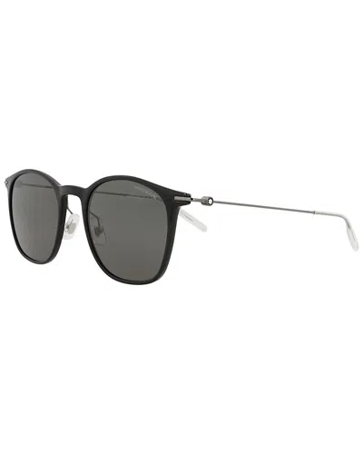 Montblanc Men's Mb0098s 53mm Sunglasses In Black
