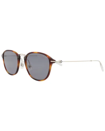 Montblanc Men's Mb0155s 51mm Sunglasses In Gray