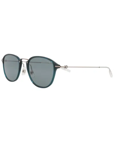Montblanc Men's Mb0155s 51mm Sunglasses In Green