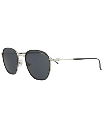 Montblanc Men's Mb0160s 52mm Sunglasses In Gray