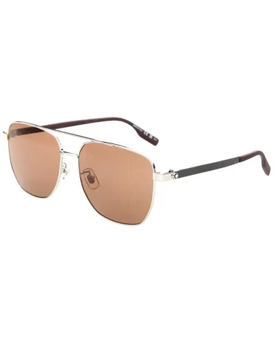 Montblanc Men's Mb0184sk 61mm Sunglasses In Brown