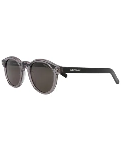 Montblanc Men's Mb0225s 49mm Sunglasses In Gray