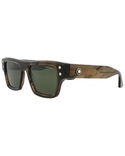 Montblanc Men's Mb0253s 52mm Sunglasses In Orange