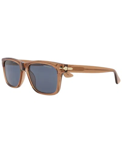 Montblanc Men's Mb0263s 54mm Sunglasses In Brown