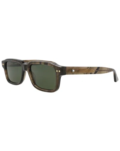 Montblanc Men's Mb0286s 53mm Sunglasses In Green