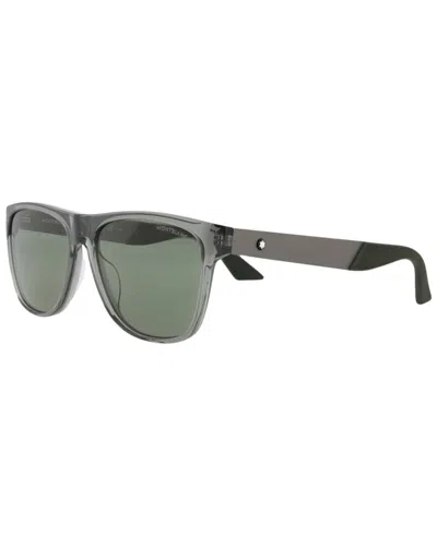 Montblanc Men's Mb0298s 56mm Sunglasses In Gray
