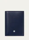 Montblanc Meisterstuck Card Holder Wallet In Blue