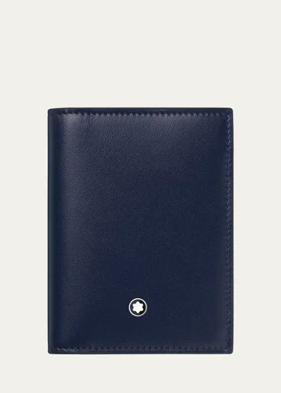 Montblanc Meisterstuck Card Holder Wallet In Blue