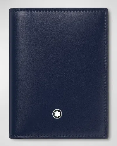 Montblanc Men's Meisterstuck Calfskin Bifold Card Holder In Blue