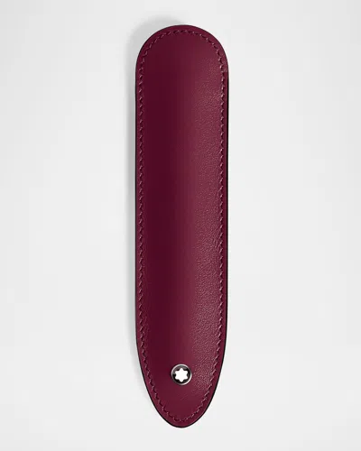 Montblanc Men's Meisterstuck Leather 1-pen Sleeve In Cassis